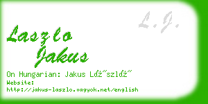 laszlo jakus business card